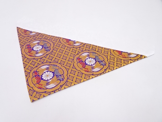 K100　未使用品　本金金襴打敷